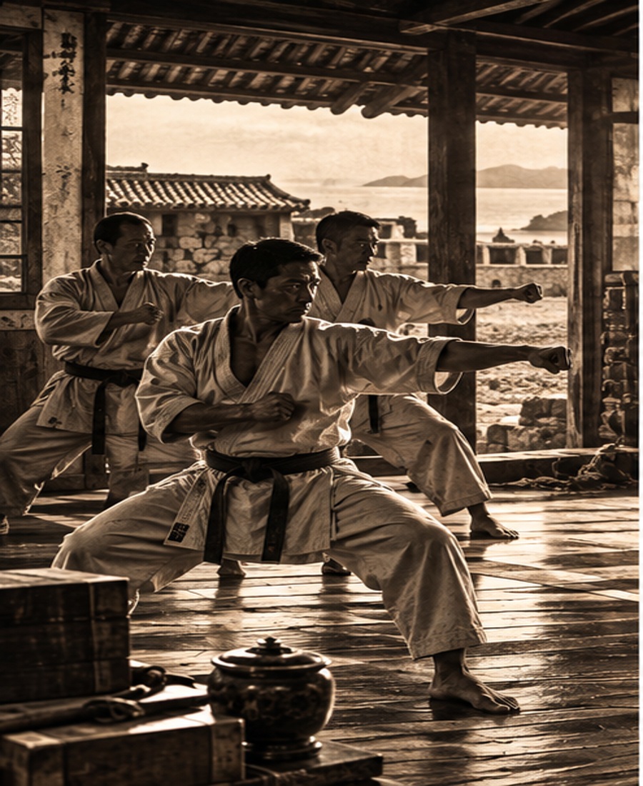 Editorialová rekonštrukcia tradičného okinawského karate tréningu