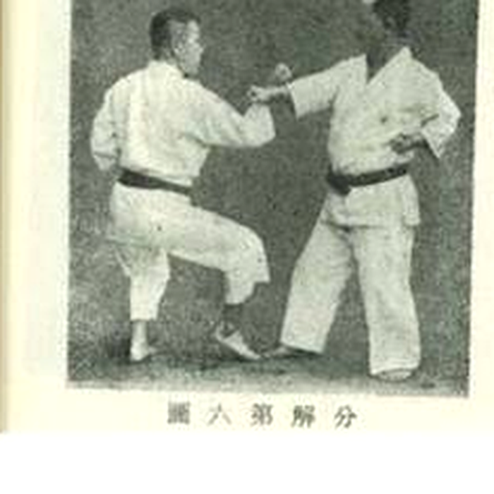 Historická dobová karate fotografia – druhý detail z tlačeného materiálu