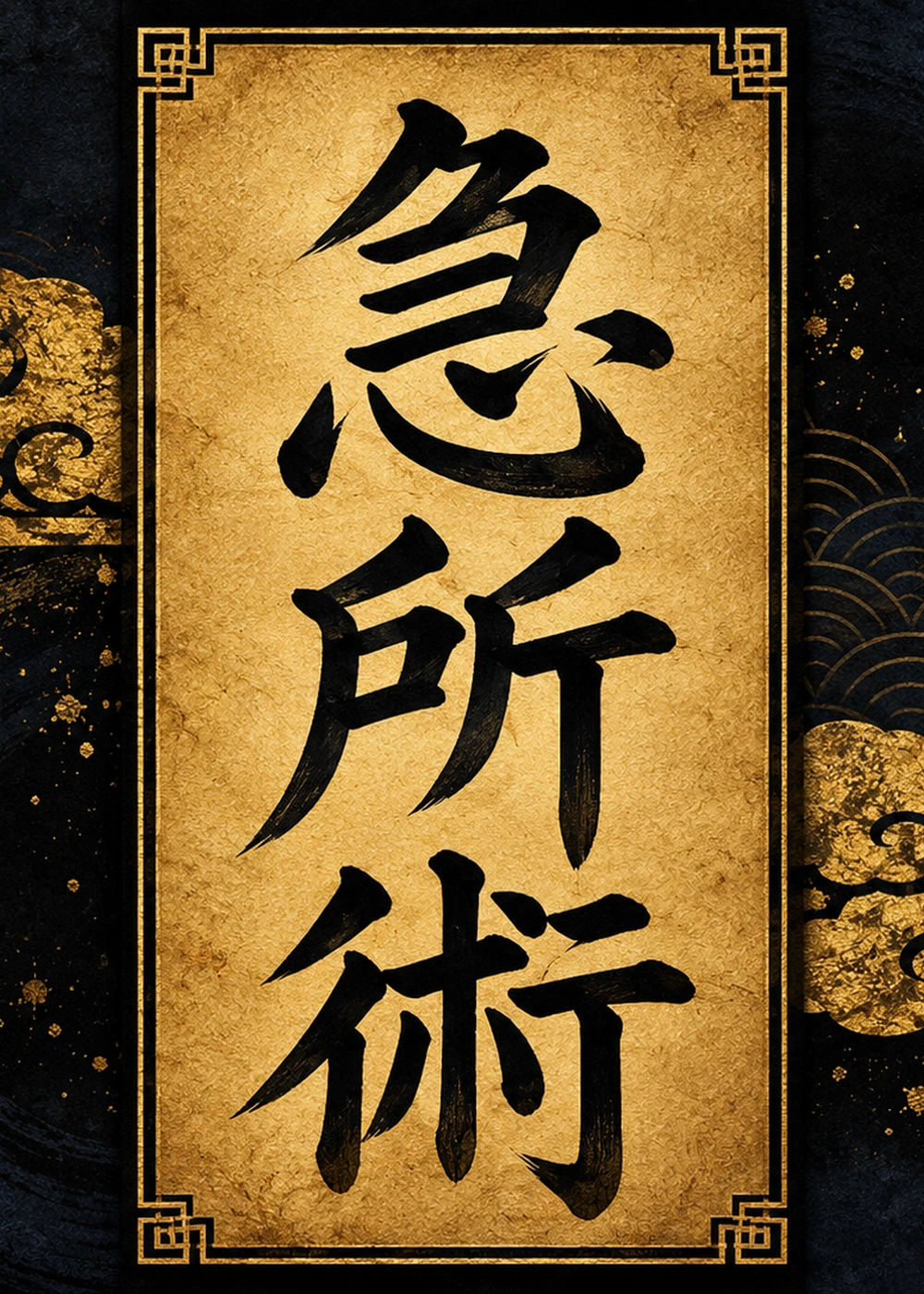 Kyusho Jutsu – redakčne prepracovaný kanji motív