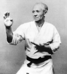 Archívna fotografia Seiko Higa senseia pri cvičení karate